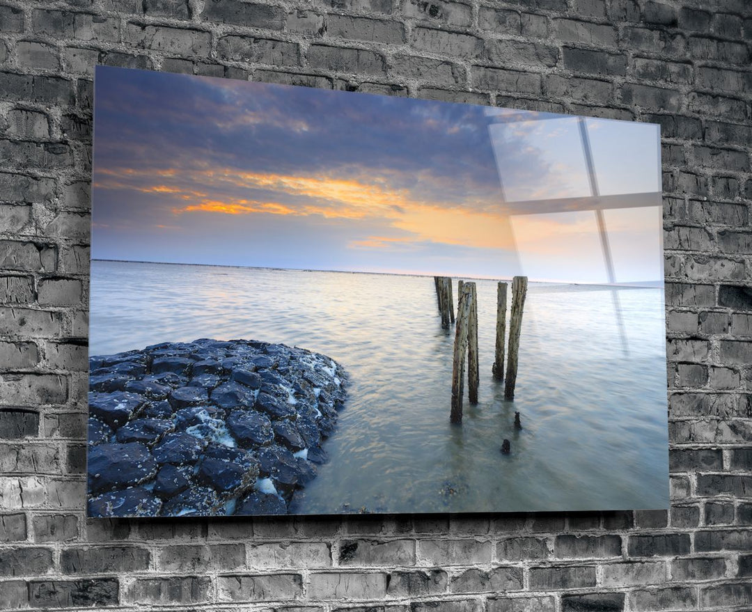 Gün Batımı Cam Tablo No:1166