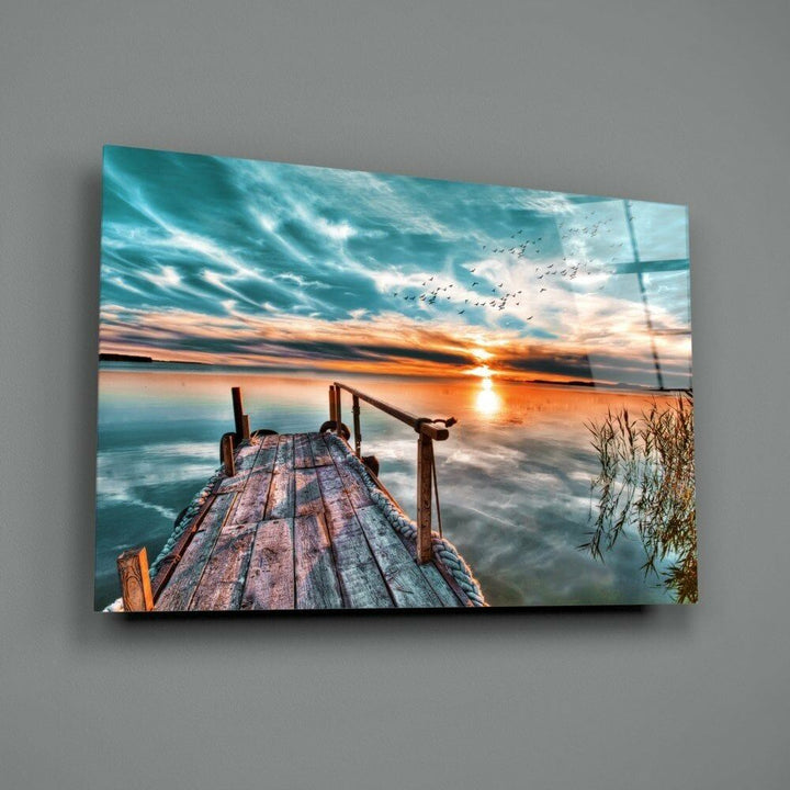Günbatımı Cam Tablo