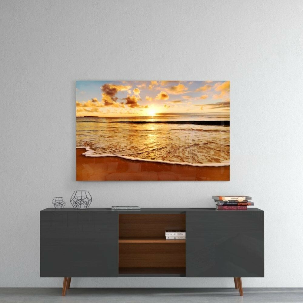 Günbatımı Cam Tablo