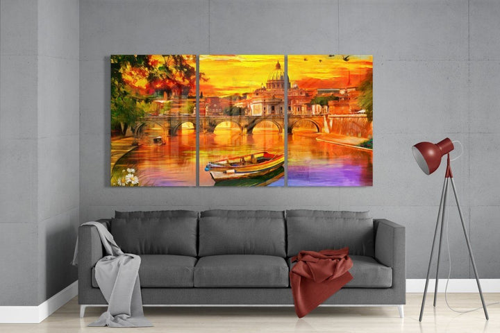 Günbatımı Cam Tablo