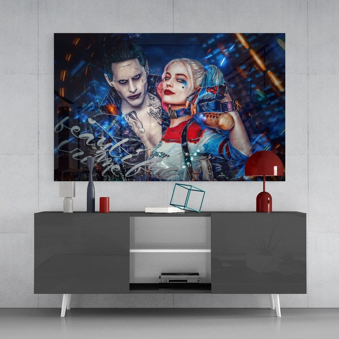Harley Quinn ve Joker Cam Tablo No:6070