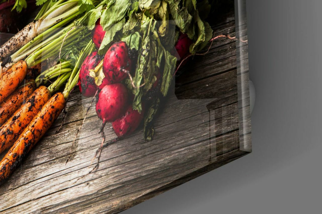 Havuç ve Turp Cam Tablo