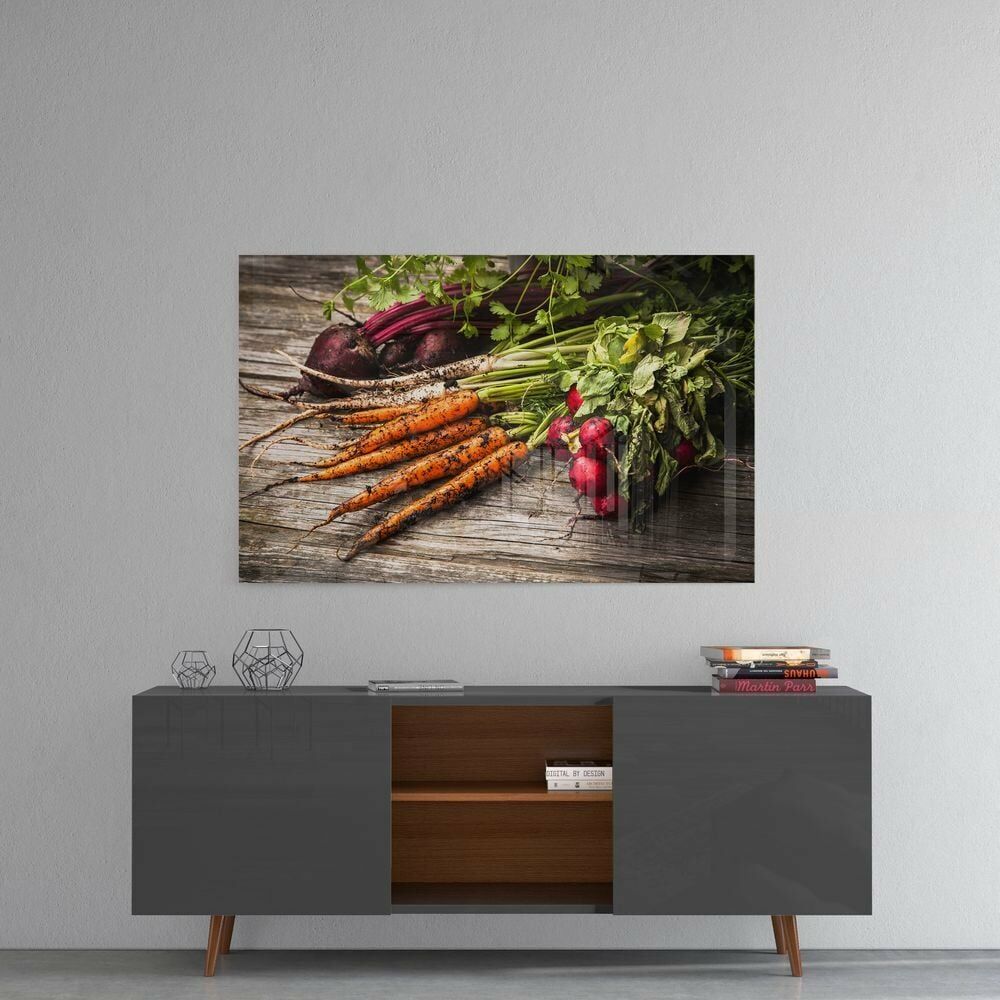 Havuç ve Turp Cam Tablo