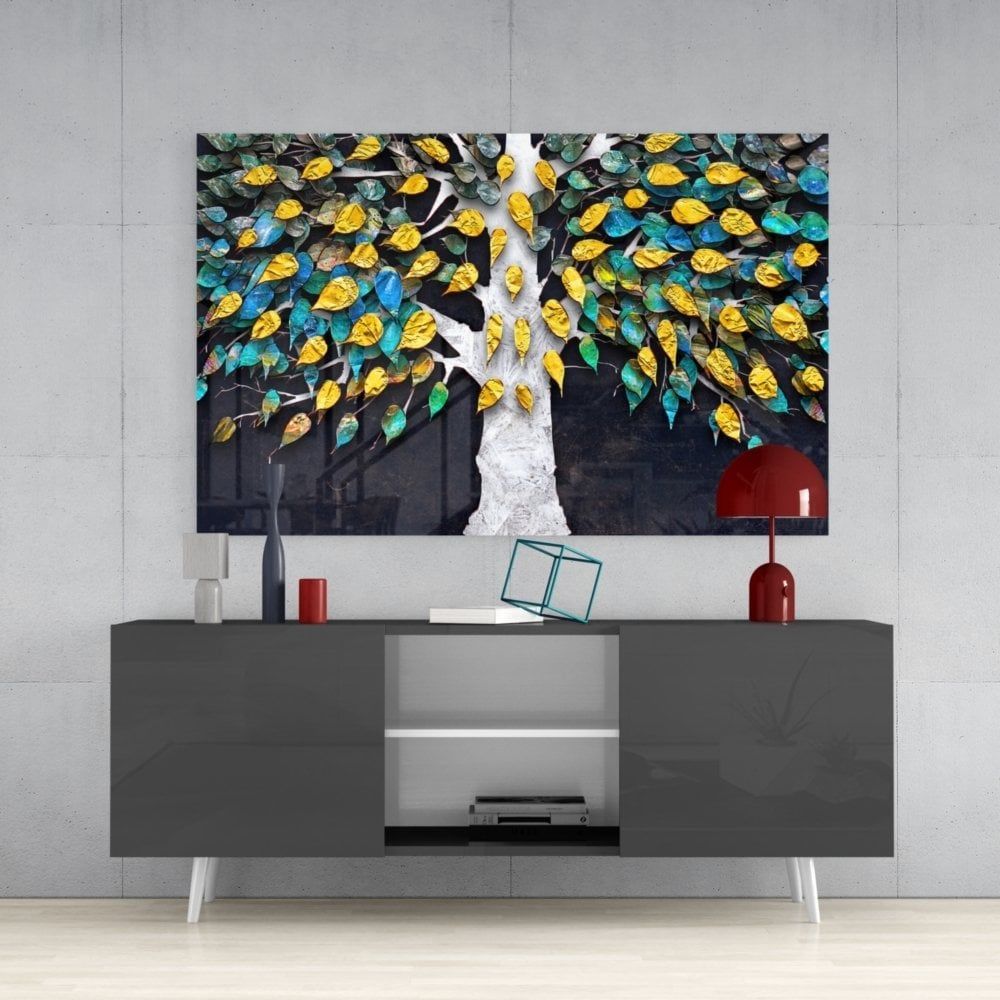 Hayat Ağacı Cam Tablo