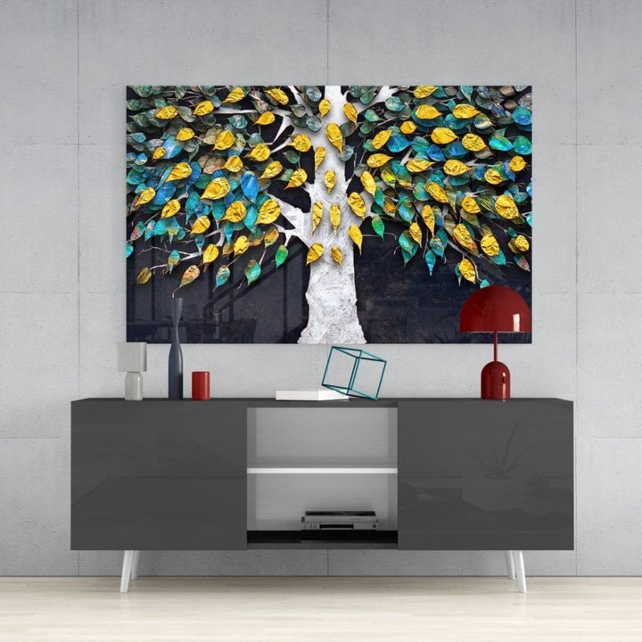 Hayat Ağacı Cam Tablo