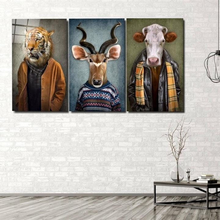 Hayvan Kafalar Mega Cam Tablo