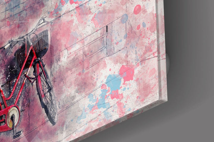 İllüstrasyon Bisiklet Cam Tablo