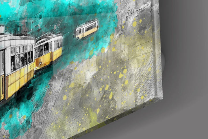 İllüstrasyon Tramvay Cam Tablo