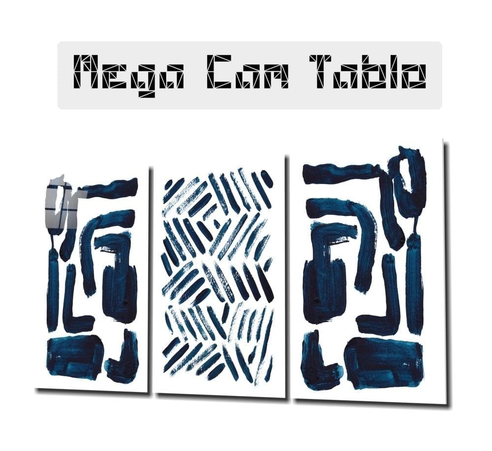 İskandinav Çizgiler Mega Cam Tablo