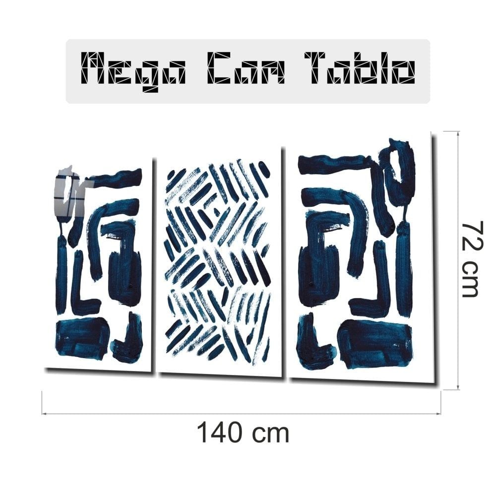 İskandinav Çizgiler Mega Cam Tablo