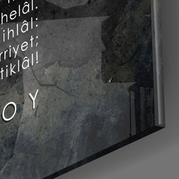 İstiklal Marşı Cam Tablo