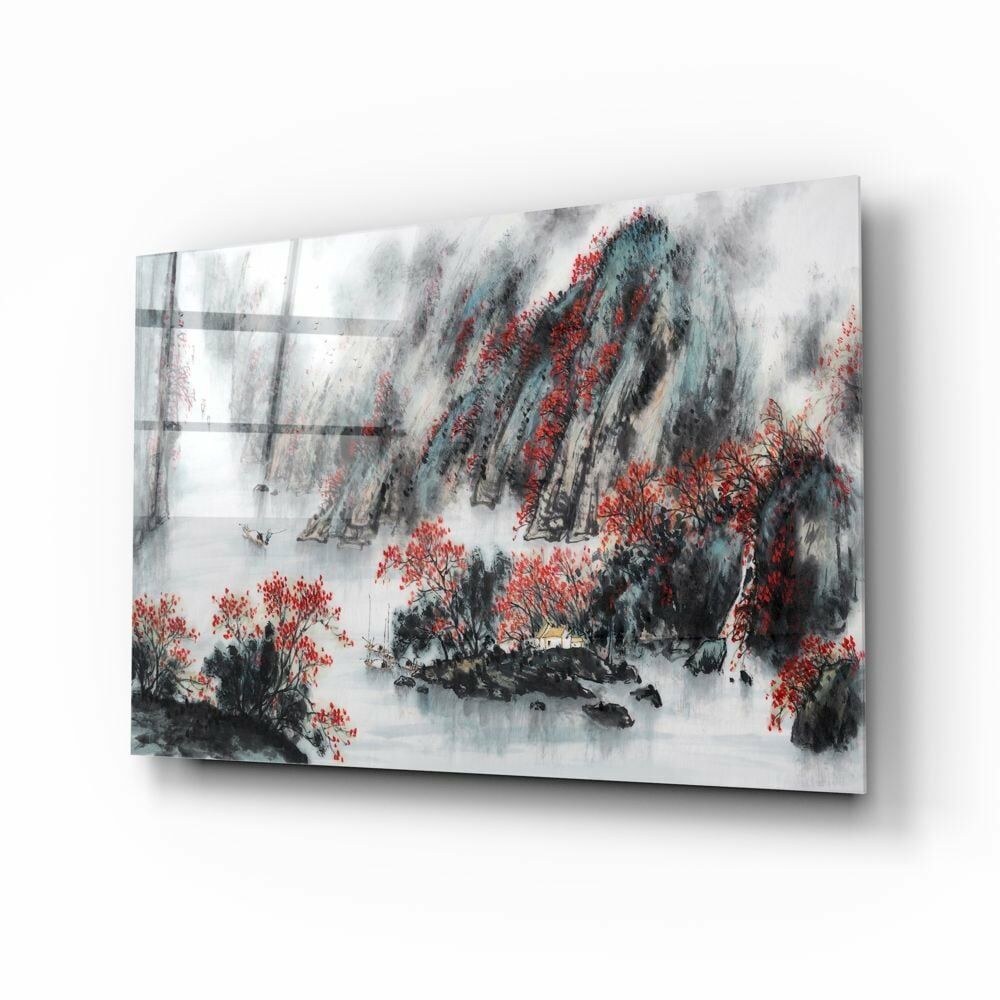 Japon Çizim Cam Tablo