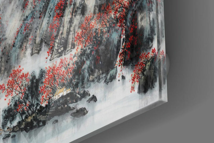 Japon Çizim Cam Tablo