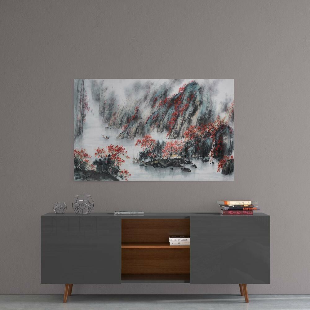 Japon Çizim Cam Tablo