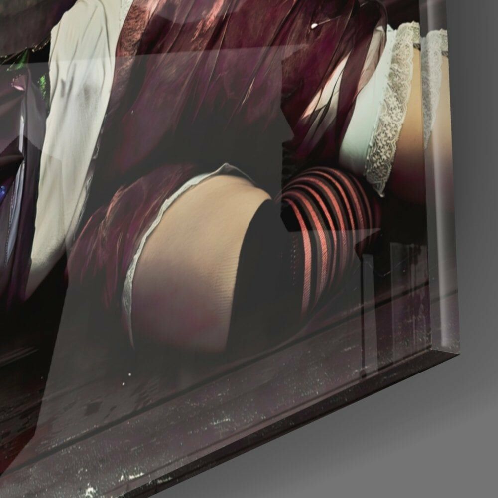 Kadın Palyaço Cam Tablo