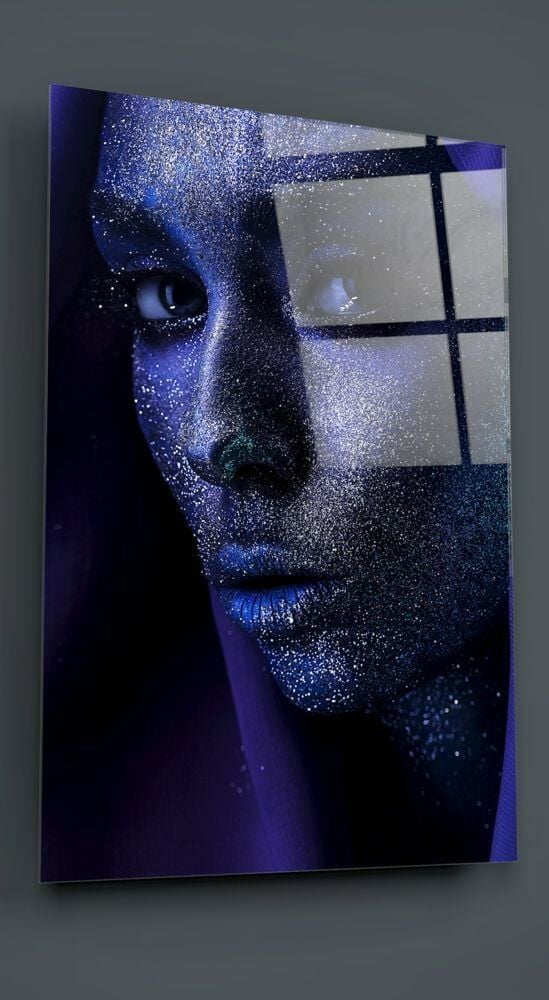 Kadın Portre Cam Tablo No:1171