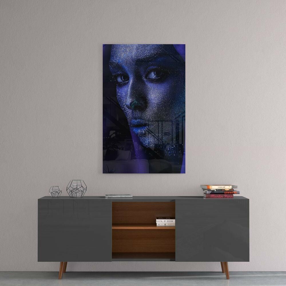 Kadın Portre Cam Tablo No:1171