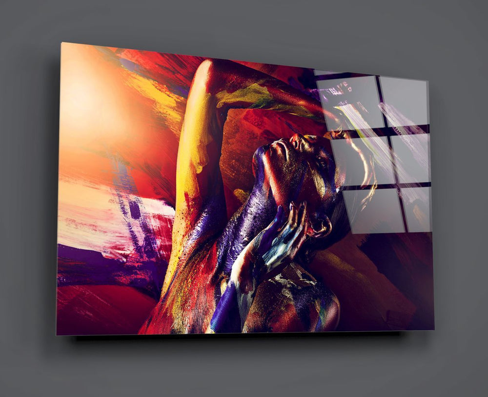 Kadın Portre Cam Tablo No:1176