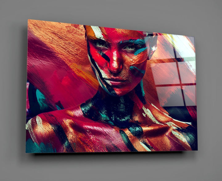 Kadın Portre Cam Tablo No:1177