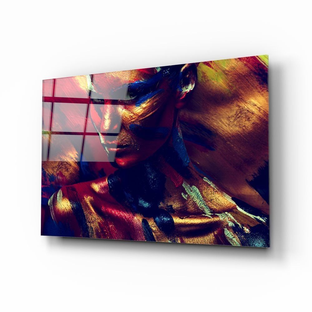 Kadın Portre Cam Tablo No:1178