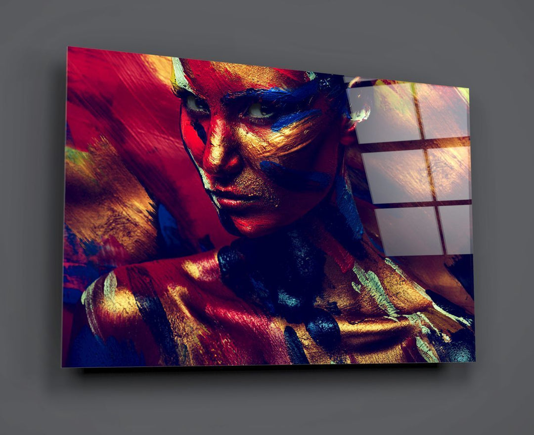 Kadın Portre Cam Tablo No:1178