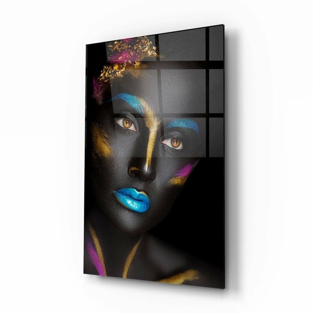 Kadın Portre Cam Tablo No:1186