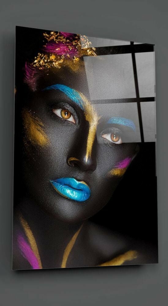 Kadın Portre Cam Tablo No:1186