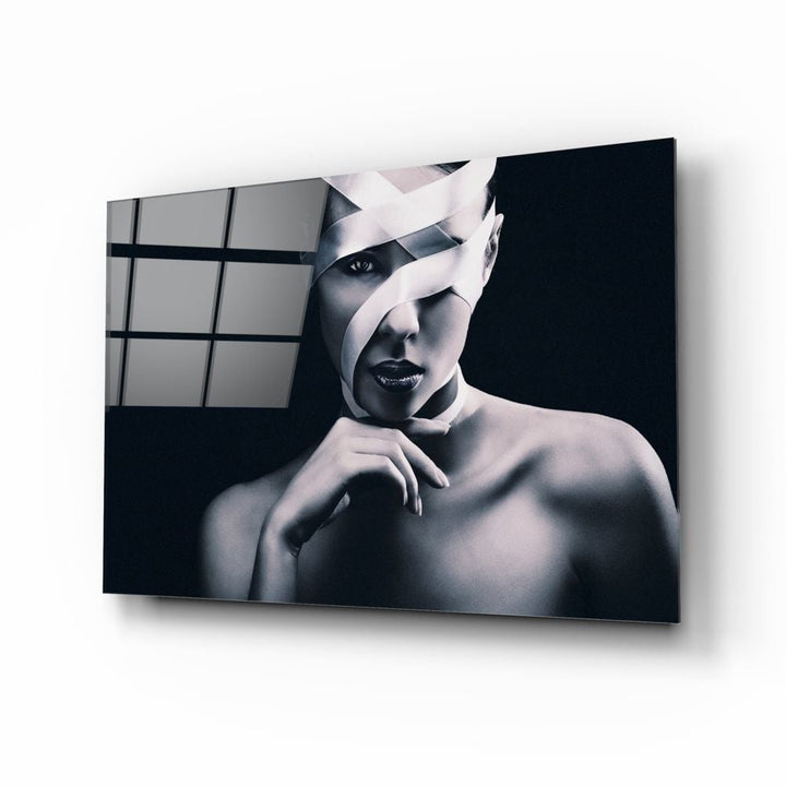 Kadın Portre Cam Tablo No:1197