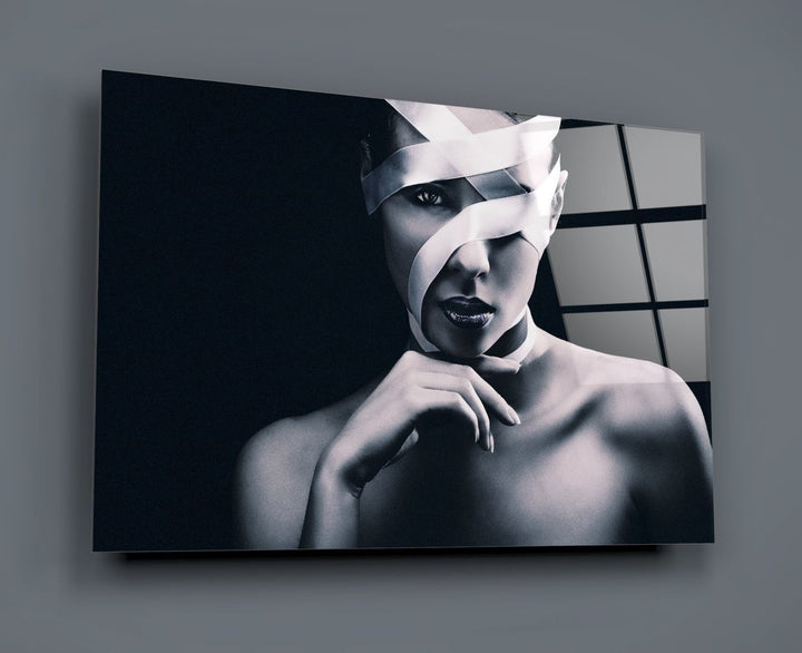 Kadın Portre Cam Tablo No:1197