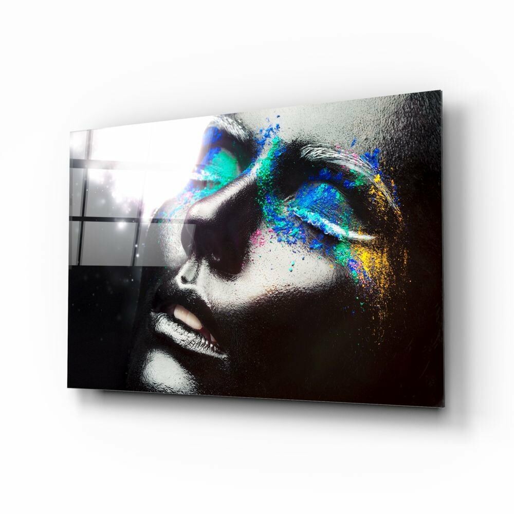 Kadın Portre Cam Tablo No:1198