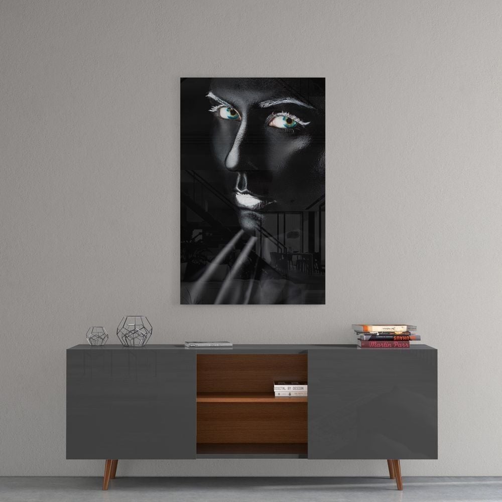 Kadın Portre Cam Tablo No:1199