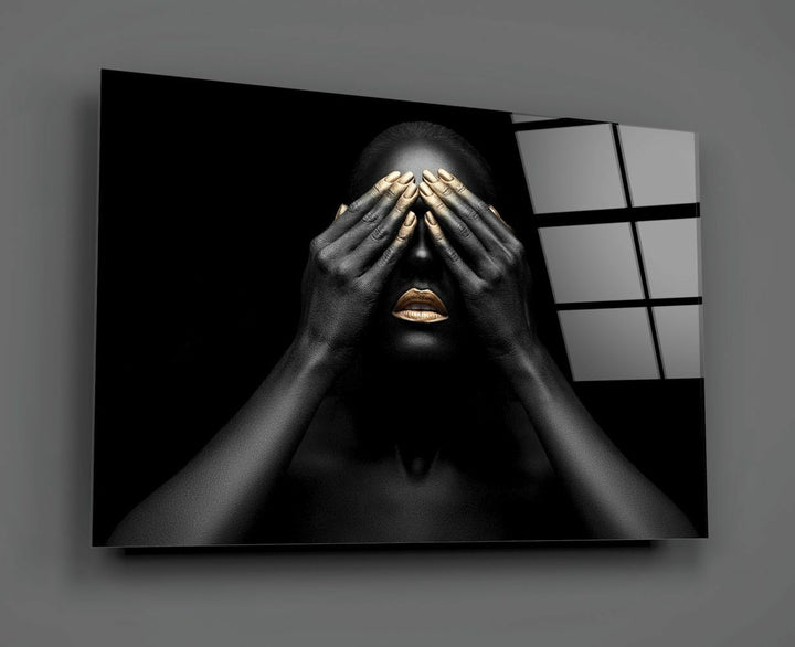 Kadın Portre Cam Tablo No:1202