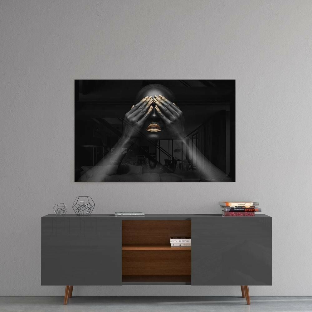 Kadın Portre Cam Tablo No:1202