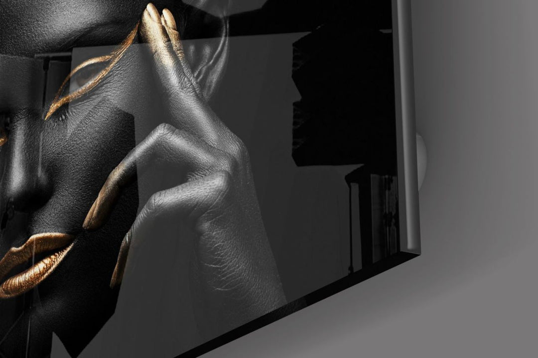 Kadın Portre Cam Tablo No:1203