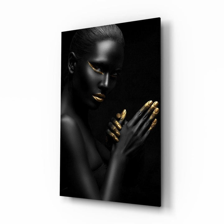 Kadın Portre Cam Tablo No:1204