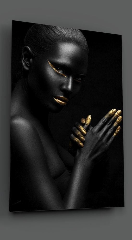 Kadın Portre Cam Tablo No:1204