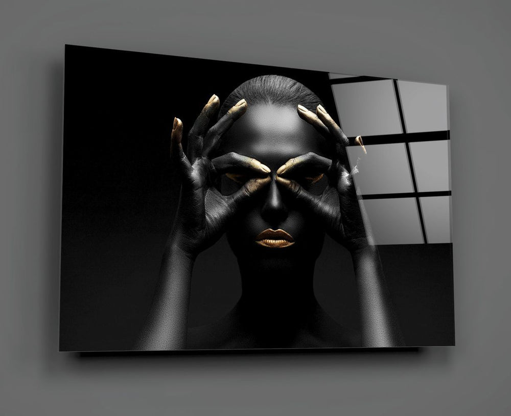 Kadın Portre Cam Tablo No:1205