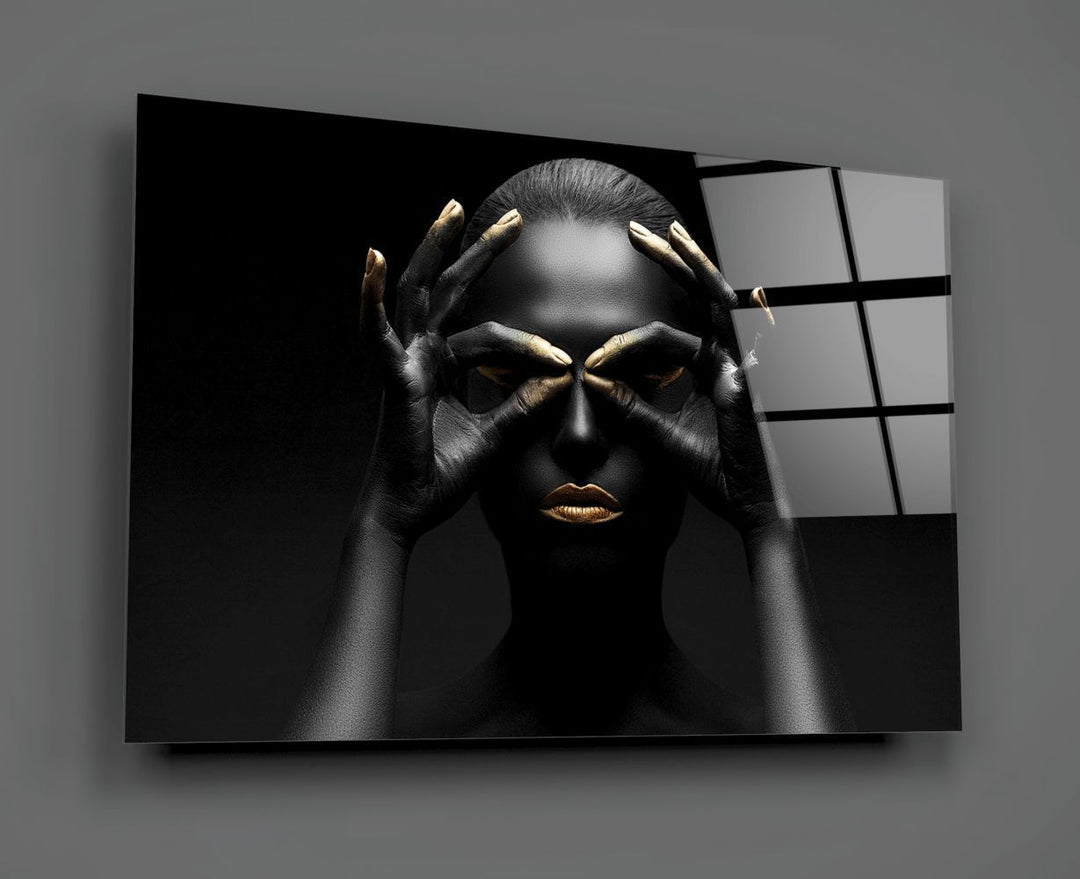 Kadın Portre Cam Tablo No:1205