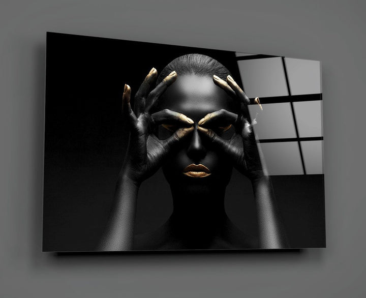 Kadın Portre Cam Tablo No:1205