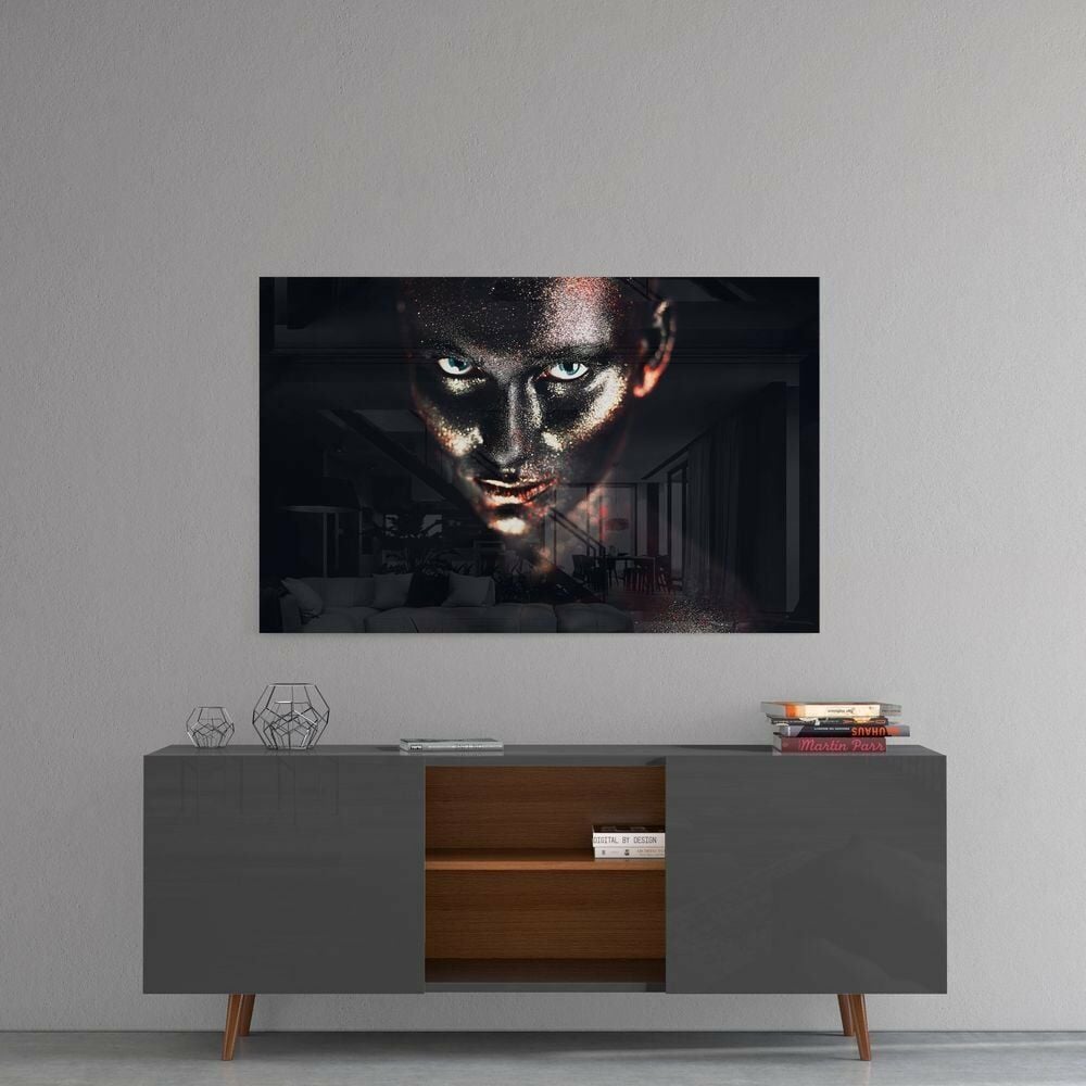 Kadın Portre Cam Tablo No:1210