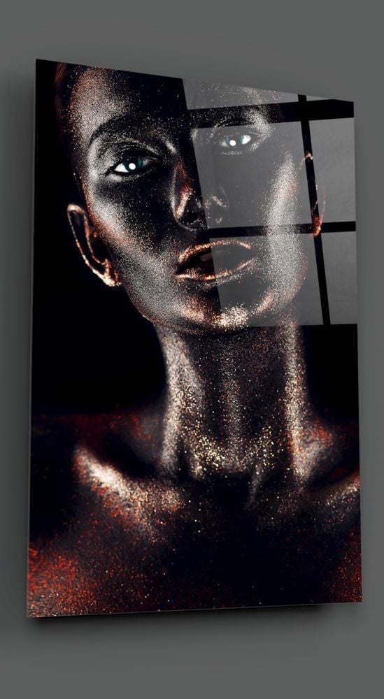 Kadın Portre Cam Tablo No:1212