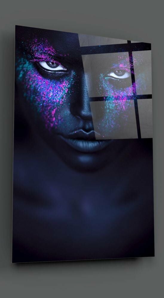 Kadın Portre Cam Tablo No:1213