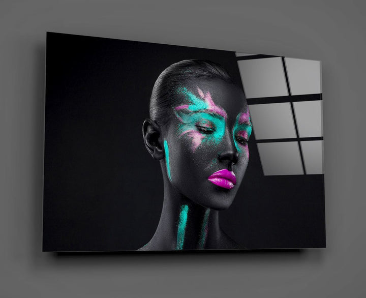 Kadın Portre Cam Tablo No:1217