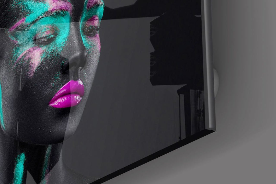 Kadın Portre Cam Tablo No:1217