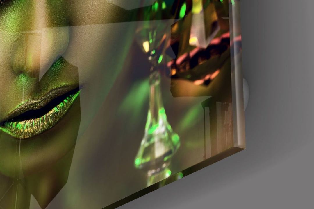 Kadın Portre Cam Tablo No:1220