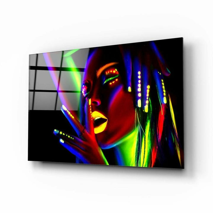 Kadın Portre Cam Tablo No:2000