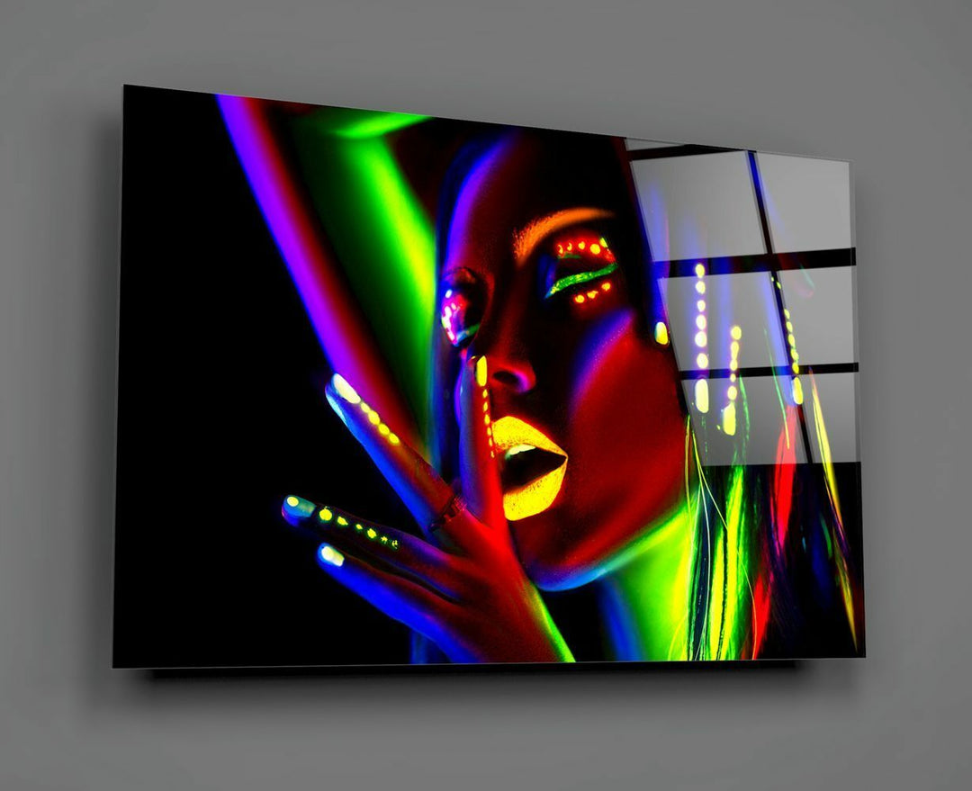 Kadın Portre Cam Tablo No:2000