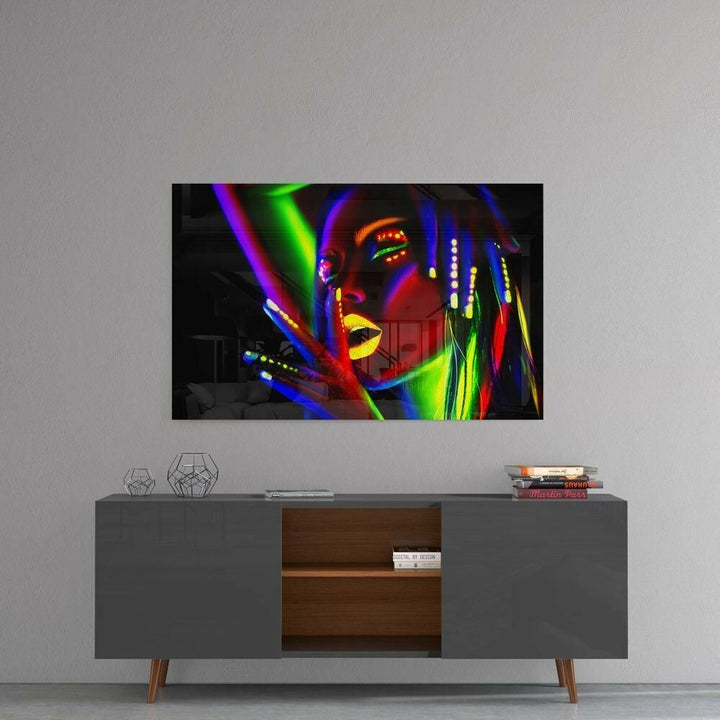 Kadın Portre Cam Tablo No:2000