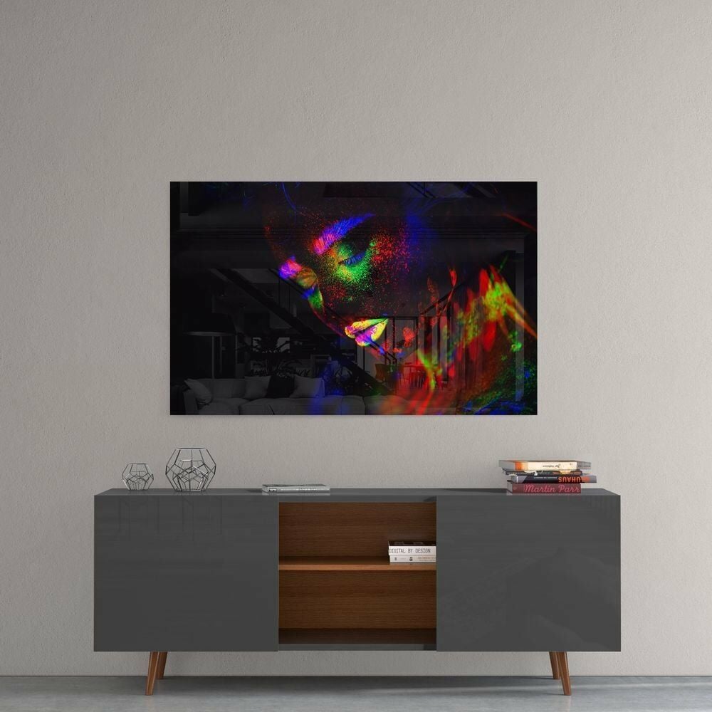 Kadın Portre Cam Tablo No:2002