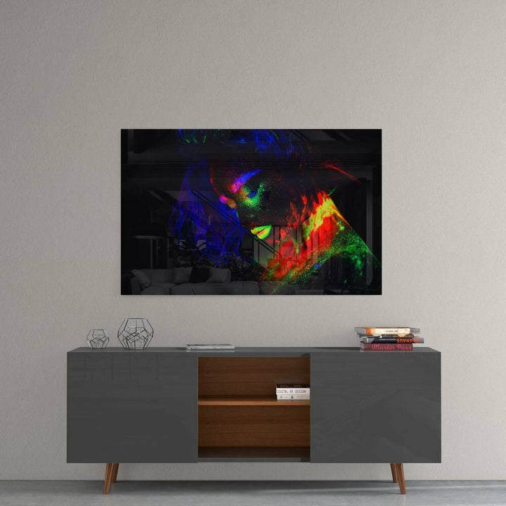 Kadın Portre Cam Tablo No:2004